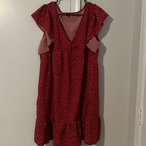 Women’s Red & White Dot Dress Size 1XL